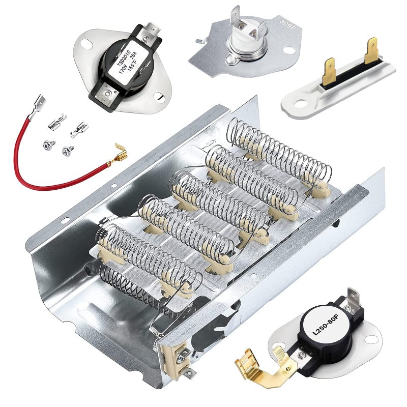 Beaquicy ?2025 UPGRADED?279838 W10724237 WED4815EW1 Dryer Heating Element Fit for Whirlpool Ken-more 70 80 Series Model 110 Roper Replace 3403585 NED4600YQ1 ned4655ew1 medx655dw1 AP3094254 8565582 by Beaquicy - Image 1